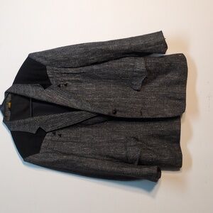 Vintage Men's Pioneer Wear Gray Black Western Blazer, Size 50S (Approx)